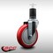 Service Caster 5'' SS Red Poly Wheel Swivel 1-5/8'' Expanding Stem Caster SCC-SSEX20S514-PPUB-RED-158 - alternate 2
